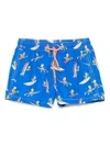 Mc2 Saint Barth X The Simpsons Drawstring-waist Swim Shorts In Blue