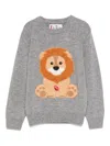 Mc2 Saint Barth X Trudi Douglas Lion-appliqué Sweater In Gray