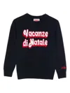 Mc2 Saint Barth X Vacanze Di Natale Douglas Intarsia Sweater In Blue