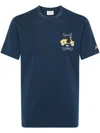 Mc2 Saint Barth Man T-shirt With Vespa Placed Print And Embroidery Vespa Special Edition In Blue