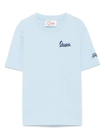Mc2 Saint Barth Kids' X Vespa Sbarth T-shirt In Blue