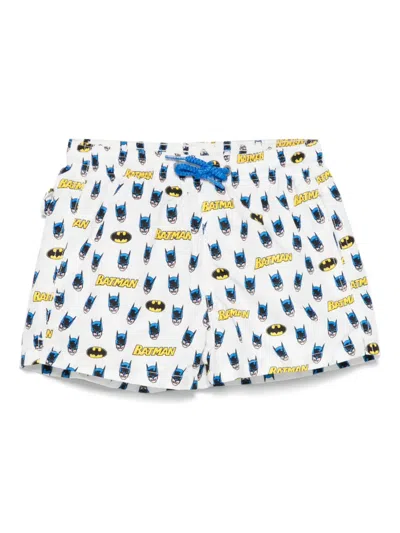 Mc2 Saint Barth Kids' X Warner Bros® Jean Lighting Swim Shorts In White