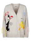 Mc2 Saint Barth X Warner Bros V-neck Cardigan In Neutral