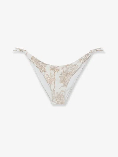 Mc2 Saint Barth Yali Bikini Bottoms With Floral Print In White