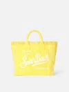 Mc2 Saint Barth Yellow Cotton Canvas Colette Handbag In Yellow