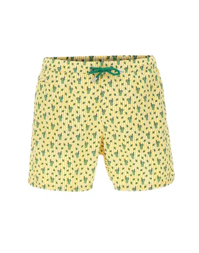 Mc2 Saint Barth Yellow Lighting Micro Stretch Swim Shorts