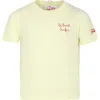 MC2 SAINT BARTH YELLOW T-SHIRT FOR BOY WITH MICKEY MOUSE PRINT