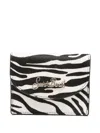 Mc2 Saint Barth Zebra Brushed Leather Wallet In Black