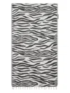 Mc2 Saint Barth Zebra-print Beach Towel In White