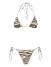 Mc2 Saint Barth Zebra-print Bikini In Multi