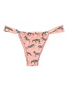 Mc2 Saint Barth Zebra-print Bikini Bottom In Pink