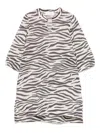 Mc2 Saint Barth Zebra-print Dress In Neutrals