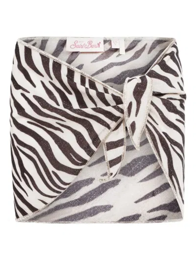 Mc2 Saint Barth Kids' Zebra-print Pareo