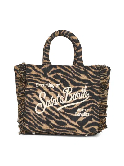 Mc2 Saint Barth Zebra Vanity Mini Felt Handbag