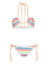 Mc2 Saint Barth Zigzag-print Bikini Set In Orange