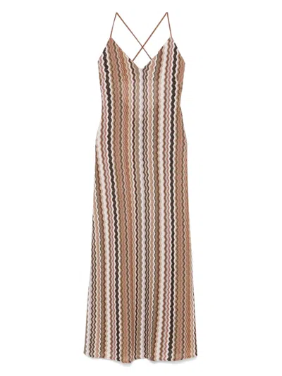 Mc2 Saint Barth Zigzag-print Maxi Dress