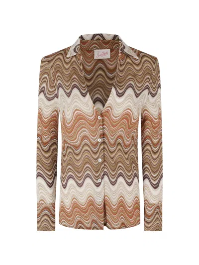 Mc2 Saint Barth Zigzag-knit Shirt In Multi
