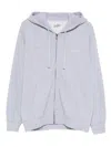 Mc2 Saint Barth Zip Hooded Mercer Light Knitwear In Gray