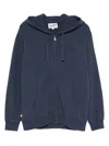 Mc2 Saint Barth Zip Hooded Mercer Light Sweater In Blue