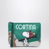 Mc2 Saint Barth Zip Pouch With Snoopy Cortina In Multi