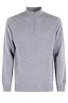 Mc2 Saint Barth Jermyn Zip Sweater In Gray