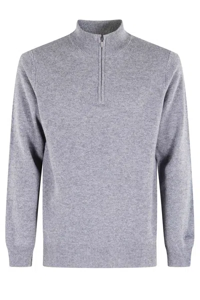 Mc2 Saint Barth Jermyn Zip Sweater In Gray