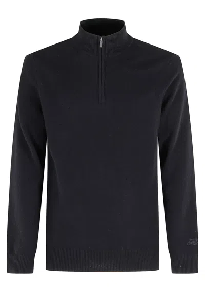 Mc2 Saint Barth Jermyn Zip-up Sweater In Blue