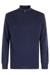 Mc2 Saint Barth Jermyn Zip-up Sweater In Blue