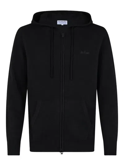 Mc2 Saint Barth Zip-up Hoodie In Black