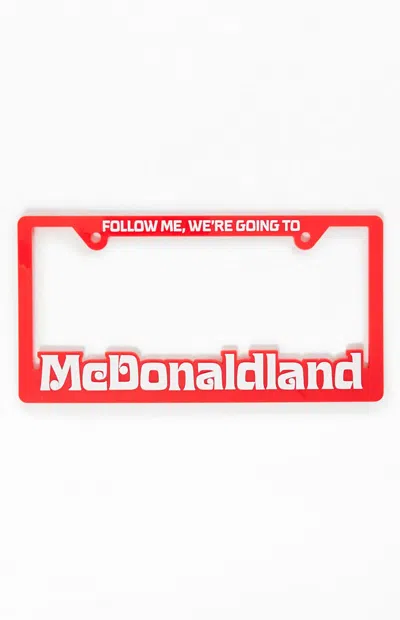 Mcdonaldland Follow Me License Plate Frame In Red