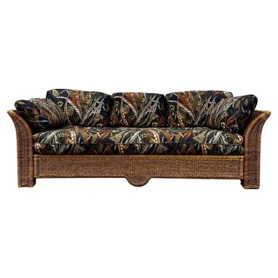 Pre-owned Mcguire 1970s Tropical Sculptural Finely Crafted Rattan Sofa In Brown