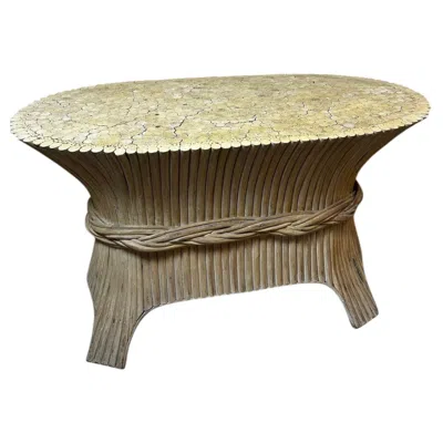 Pre-owned Mcguire 20th Century Bamboo Console Table By Dorothy  In Brown