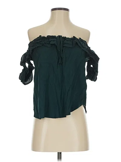 Mcguire 3/4 Sleeve Blouse In Teal