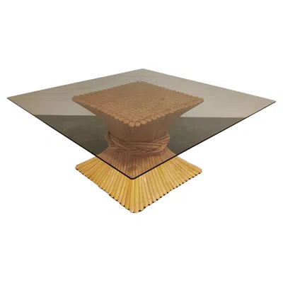 Pre-owned Mcguire Bamboo Coffee Table By , 1980s In Brown