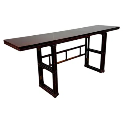 Pre-owned Mcguire Bamboo Console Table By Lyda Levi For  Production, 1970s, Usa In Black