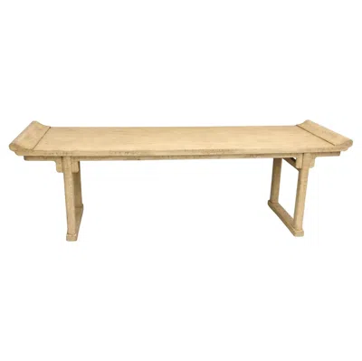 Pre-owned Mcguire Crackled Wood Console Table 93” In Brown