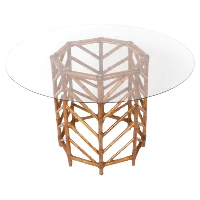 Pre-owned Mcguire Mid Century Rattan Dining Table Attributed To  In Sand