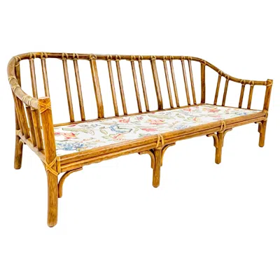 Pre-owned Mcguire Rattan 3 Seat Sofa In Sand