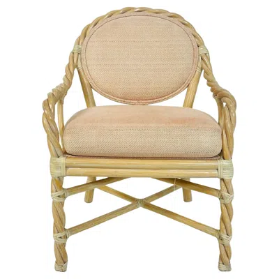 Pre-owned Mcguire Vintage  Rattan Lounge Armchair, San Francisco, California In Sand