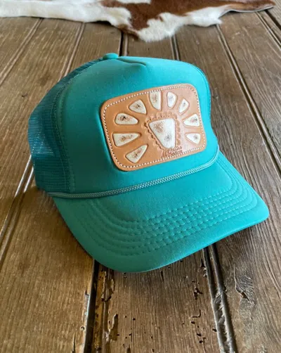 Mcintire Saddlery Women's Taos Cap In Turquoise In Blue