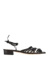Mckanzie Paris Woman Sandals Black Size 6 Soft Leather