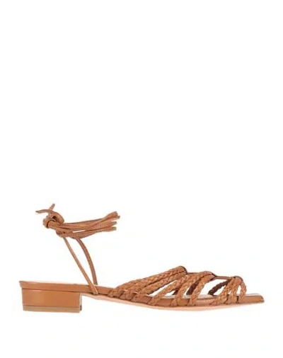 Mckanzie Paris Woman Sandals Brown Size 8 Soft Leather