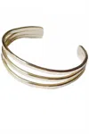 Mckinley Mizar Women's Three Layered Cuff Bracelet In Gold In Gold