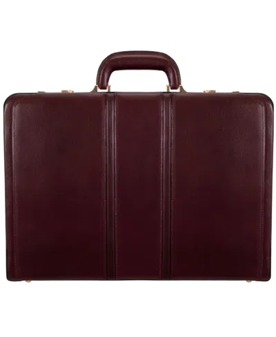 Mcklein Coughlin 4.5" Expandable Attache Briefcase In Burgundy
