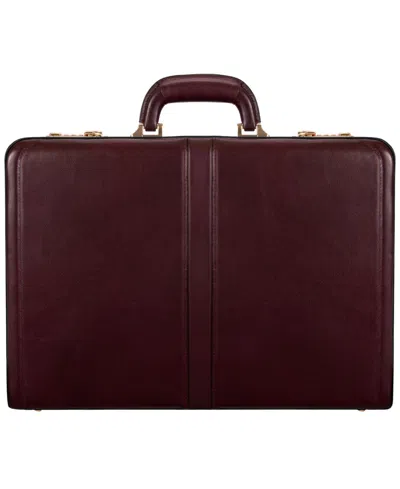 Mcklein Harper 4.5" Expandable Attache Briefcase In Burgundy