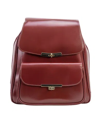 Mcklein Kendall 14" Business Laptop Tablet Backpack In Burgundy