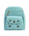 Mcklein Robbins Leather Business Laptop Tablet Backpack In Aqua Blue
