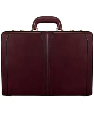 Mcklein Turner 4.5" Expandable Attache Briefcase In Burgundy