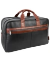 Mcklein Wellington 21" Two-tone Dual-compartment Laptop Tablet Carry-all Duffel In Black