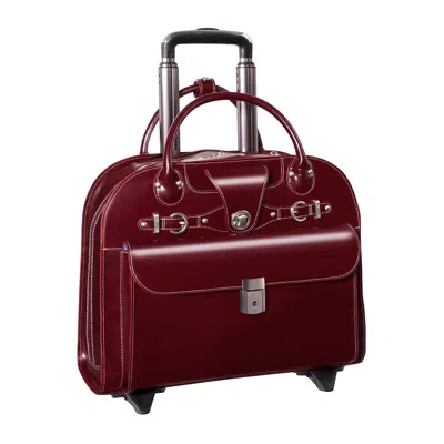 Mckleinusa 96316 Edgebrook Red Wheeled Ladies Laptop Case